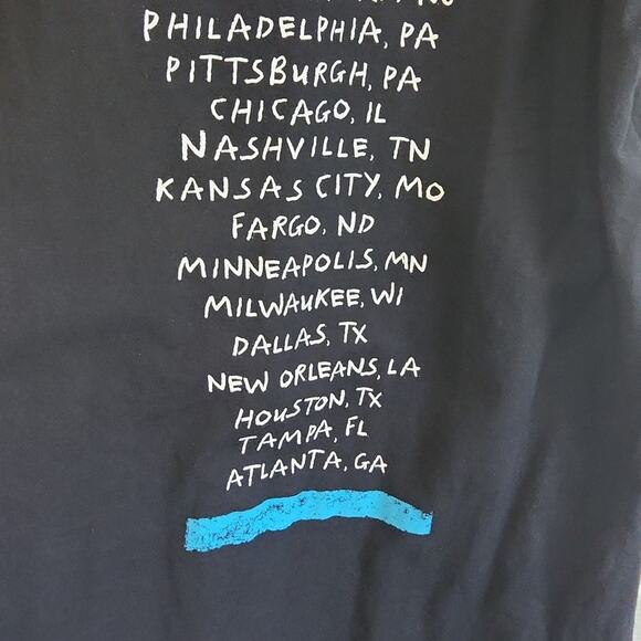 Ed Sheeran Divide World Tour Women's Black & Turquoise Blue T-shirt Tee Size Med - Picture 4 of 9